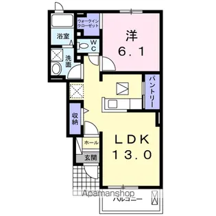 アンソレイエ【1階】の間取り